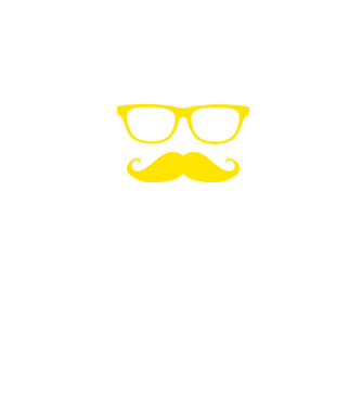 mustache minta sötétkék pólón