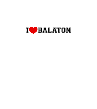 I heart balaton 2 szín minta fehér pólón