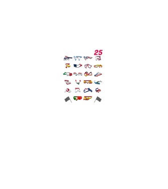 MOTOGP 25 CALENDAR fekete alapra minta fekete pólón
