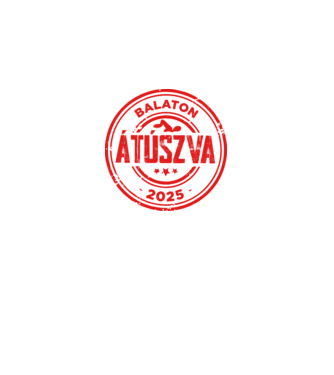 Badge - Balaton Átúszva minta fehér pólón
