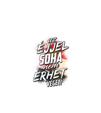 Az éjjel soha nem érhet véget minta fekete pólón