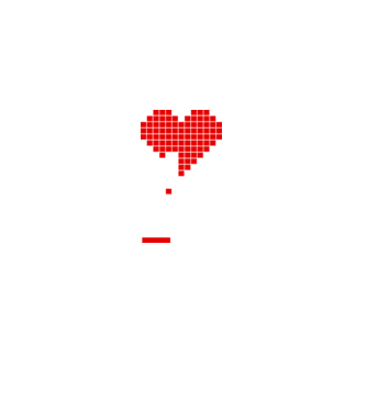 Heart game minta fehér pólón
