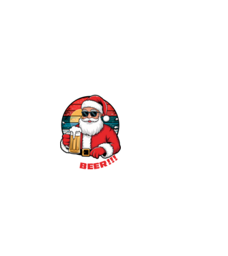 Ho Ho Hold My Beer karácsonyi fekete pólóra angol minta sötétkék pólón
