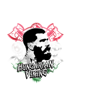 Hungarian Viking minta fehér pólón