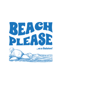 Beach Please, ez a Balaton! minta fekete pólón