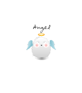 angel minta világos rózsaszín pólón