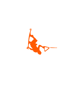 Wakeboard minta fehér pólón