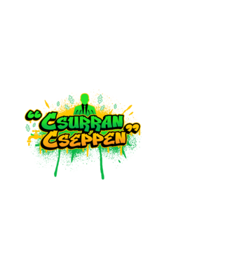 Csurran Cseppen graffiti minta fehér pólón