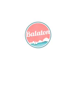 Balaton retro badge vitorlás minta fekete pólón