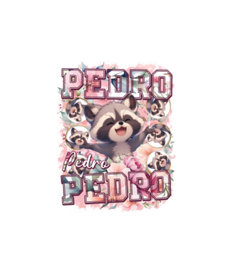 Girly Pedro minta fehér pólón