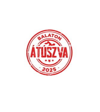 Badge - Balaton Átúszva minta fehér pólón