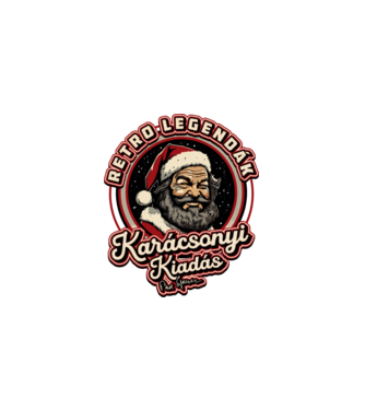Retro Legenda Karácsony Bud Spencer textured minta fekete pólón