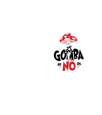 Gomba nő minta neonsárga pólón
