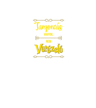 Targoncás vagyok nem varázsló minta fekete/piros pólón