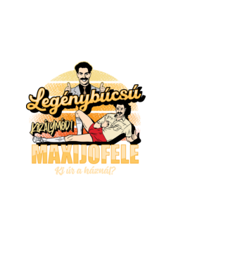 Borat Legénybúcsú Maxijóféle minta fekete pólón