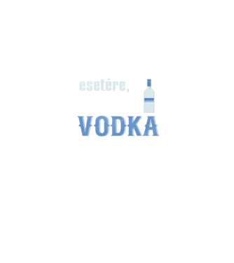 Vészhelyzet esetére a vércsoportom vodka minta fekete/piros pólón