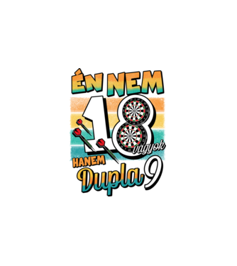 Darts Szülinap 18 éves minta fehér pólón