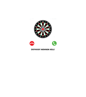 Hív a darts mennem kell minta fekete/piros pólón