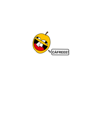 Cáfreee színes minta fehér pólón