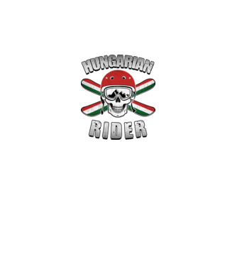 hungarian rider clean minta fekete pólón