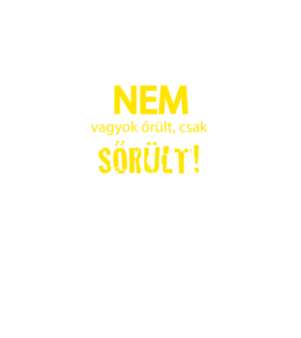 nem őrült sőrült 2 minta fekete pólón