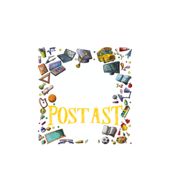 Jövőbeli postás minta fehér pólón