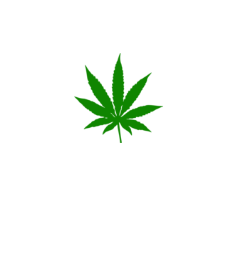 Cannabis minta fekete pólón