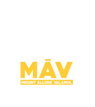 MÁV már megit állunk valahol minta fehér pólón
