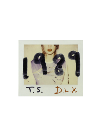 Taylor Swift polaroid minta fehér pólón