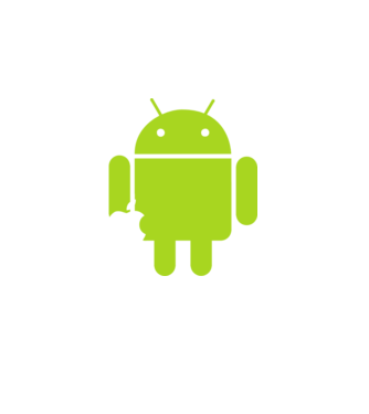 android vs apple1 minta fekete pólón