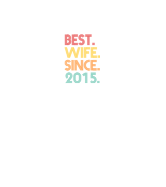 best wife since 2015 retro minta fekete pólón