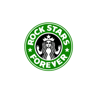 starbucks rockstars minta fehér pólón
