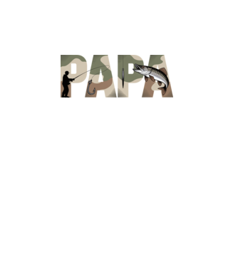 Horgász Papa minta türkiz pólón
