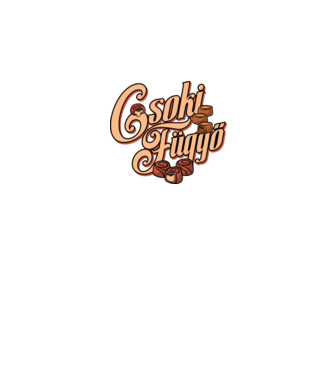 Csoki függő minta fekete pólón