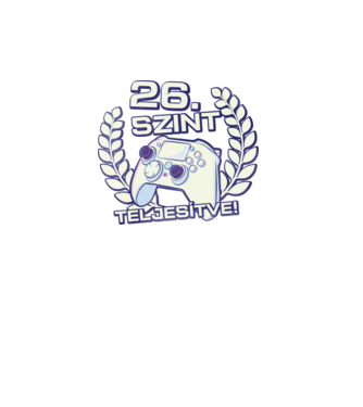 26. szint teljesítve minta türkiz pólón