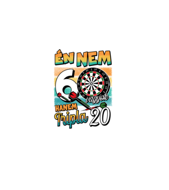 Darts Szülinap 60 éves minta fekete pólón
