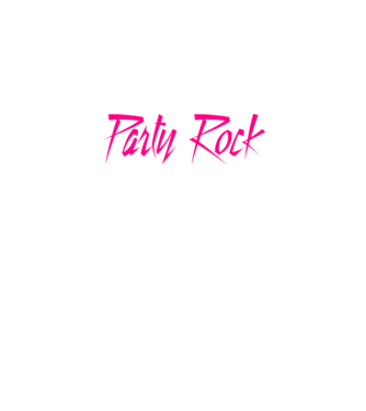 Party Rock minta fehér pólón