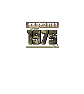 Horgászatra születve - 1975 minta fekete pólón