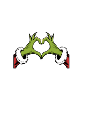 Szeretem a karácsonyi páros pólókat Grinch Fekete pólóra minta fekete pólón