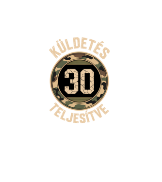 Küldetés teljesítve 30 minta türkiz pólón