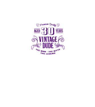 Vintage Dude - 30 minta fehér pólón