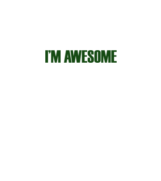 I'm awesome minta fehér pólón