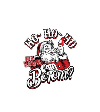 HoHoHo Hol van a borom minta fehér pólón