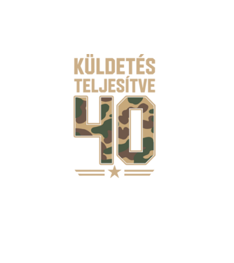 Küldetés teljesítve 40 minta türkiz pólón