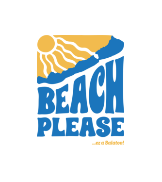 Beach Please, ez a Balaton! minta fehér pólón