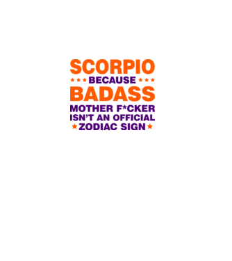 Badass zodiac SCORPIO minta fehér pólón