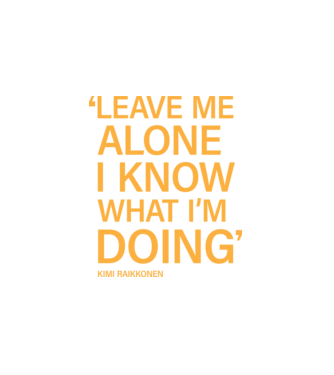 Leave me alone - Kimi Raikkonen minta fehér pólón