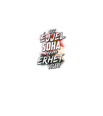 Az éjjel soha nem érhet véget minta fekete pólón