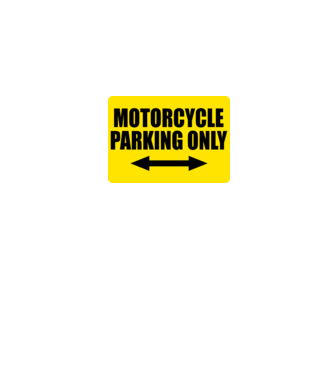 Motorcycle parking only minta fehér pólón