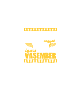 Vasutas vagyis igazi vasember minta királykék pólón